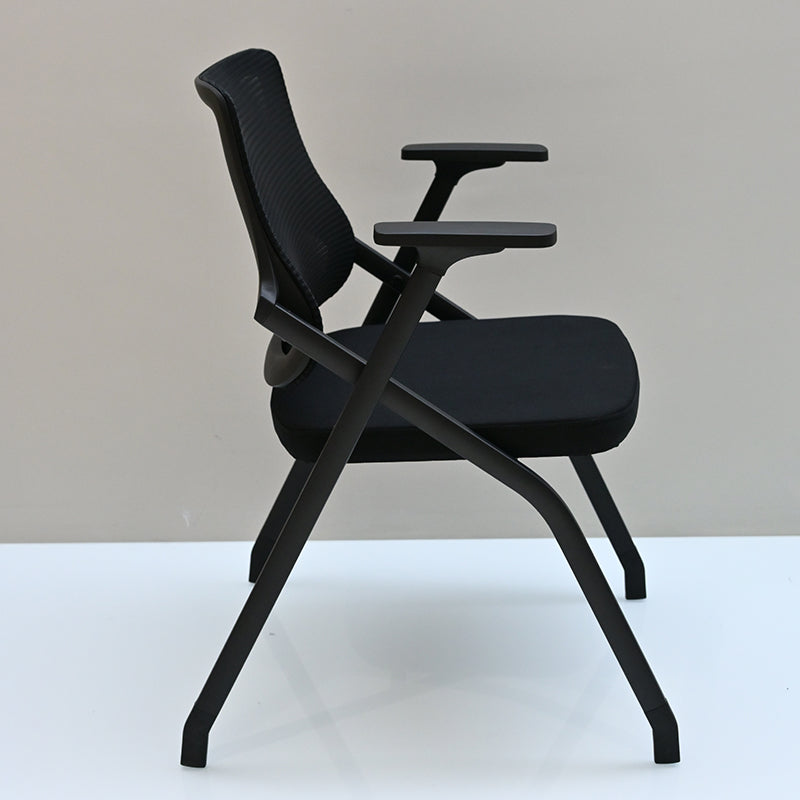 Modern Breathable High-Resilience Foam Mesh Desk Chair - Rectangular Extendable Armrest Foldable Office Chair For Home Office