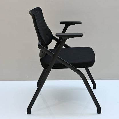 Modern Breathable High-Resilience Foam Mesh Desk Chair - Rectangular Extendable Armrest Foldable Office Chair For Home Office