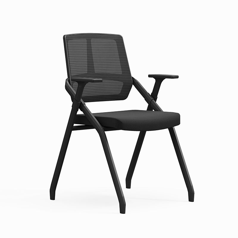 Modern Ergonomic Folding Office Chair - Space-Saving Nesting Training Chair With High-Density Foam & Silent Casters For Home Office