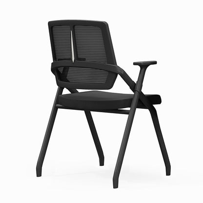 Modern Ergonomic Folding Office Chair - Space-Saving Nesting Training Chair With High-Density Foam & Silent Casters For Home Office