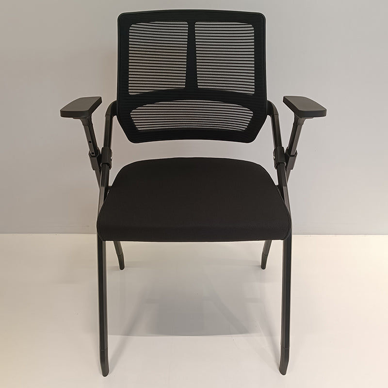Modern Ergonomic Folding Office Chair - Space-Saving Nesting Training Chair With High-Density Foam & Silent Casters For Home Office