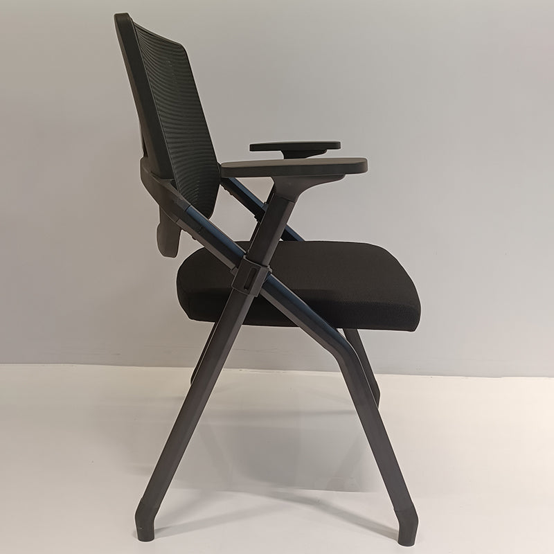 Modern Ergonomic Folding Office Chair - Space-Saving Nesting Training Chair With High-Density Foam & Silent Casters For Home Office