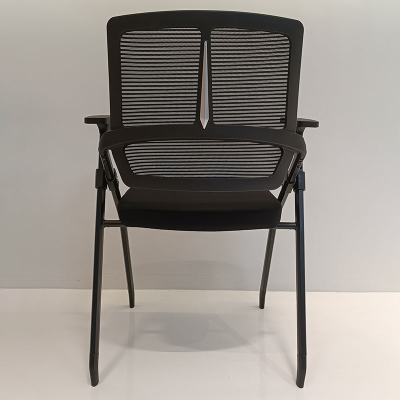 Modern Ergonomic Folding Office Chair - Space-Saving Nesting Training Chair With High-Density Foam & Silent Casters For Home Office