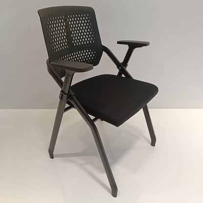 Modern Professional Ergonomic Training Chair - Rectangle Foldable Desk Chair With High-Density Cushion For Home Office