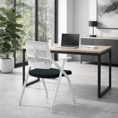 Modern Ergonomic Breathable Mesh Seat High Density Foam Meeting Chair - Rectangular Foldable Training Chair Space Saving Design For Home Office