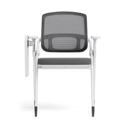 Modern Multi-Functional Mesh Conference Training Chair - Rectangular Foldable Ergonomic Office Chair With Stackable Writing Board For Home Office
