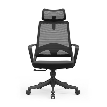 Modern Ergonomic High Back Mesh Office Chair - Rectangular Adjustable Headrest Lumbar Support Reclining Desk Chair For Home Office