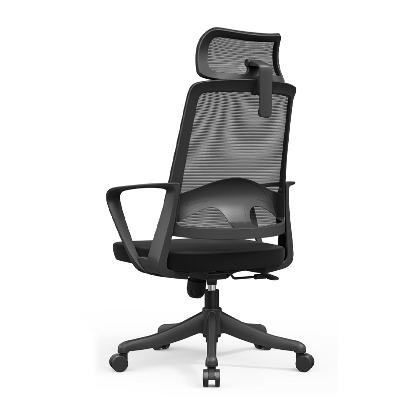 Modern Ergonomic High Back Mesh Office Chair - Rectangular Adjustable Headrest Lumbar Support Reclining Desk Chair For Home Office