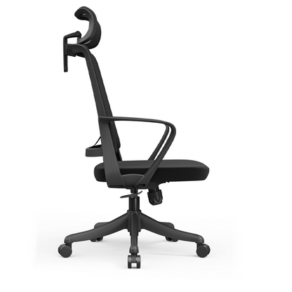 Modern Ergonomic High Back Mesh Office Chair - Rectangular Adjustable Headrest Lumbar Support Reclining Desk Chair For Home Office