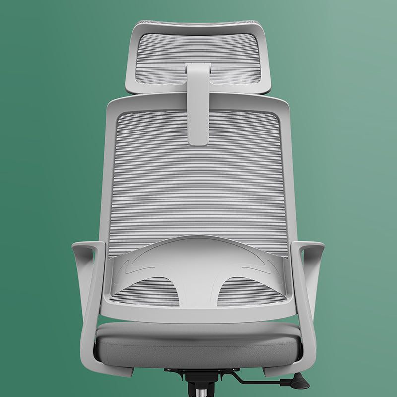 Modern Ergonomic Mesh High Back Office Chair - Rectangular Adjustable Headrest Lumbar Support Reclining Tilt Desk Chair For Home Office