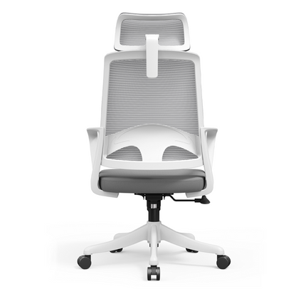 Modern Ergonomic Mesh High Back Office Chair - Rectangular Adjustable Headrest Lumbar Support Reclining Tilt Desk Chair For Home Office