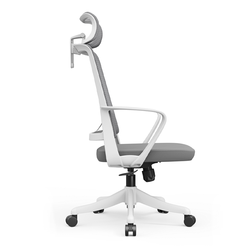 Modern Ergonomic Mesh High Back Office Chair - Rectangular Adjustable Headrest Lumbar Support Reclining Tilt Desk Chair For Home Office