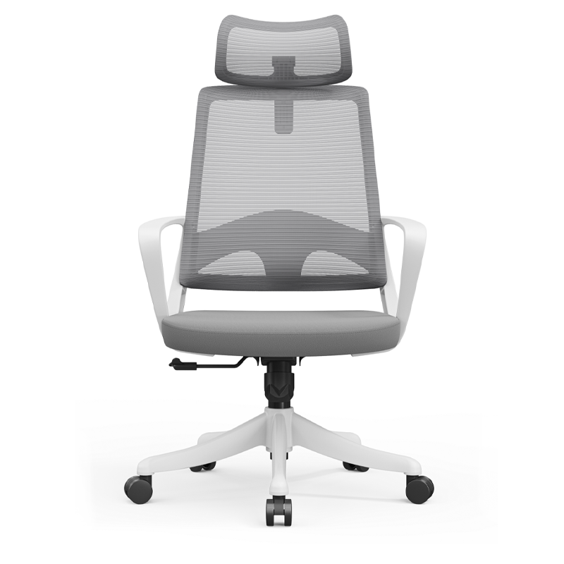 Modern Ergonomic Mesh High Back Office Chair - Rectangular Adjustable Headrest Lumbar Support Reclining Tilt Desk Chair For Home Office