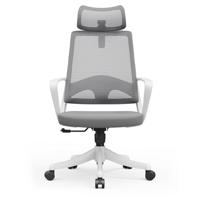 Modern Ergonomic Mesh High Back Office Chair - Rectangular Adjustable Headrest Lumbar Support Reclining Tilt Desk Chair For Home Office