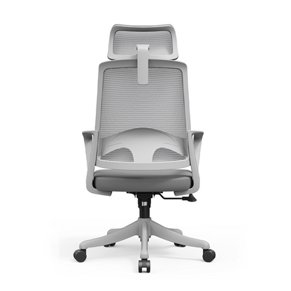 Modern High Back Breathable Mesh Office Chair - Rectangular Adjustable Headrest Lumbar Support Reclining Tilt Desk Chair For Home Office