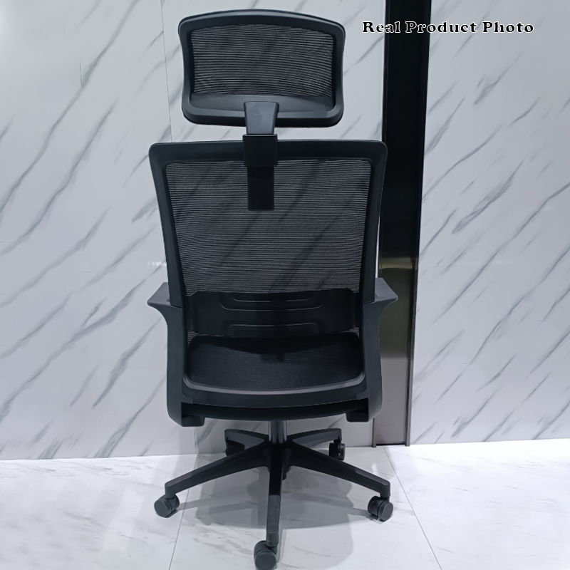 Modern Ergonomic High Back Breathable Mesh Office Chair - Rectangular Adjustable Headrest Desk Chair For Home Office