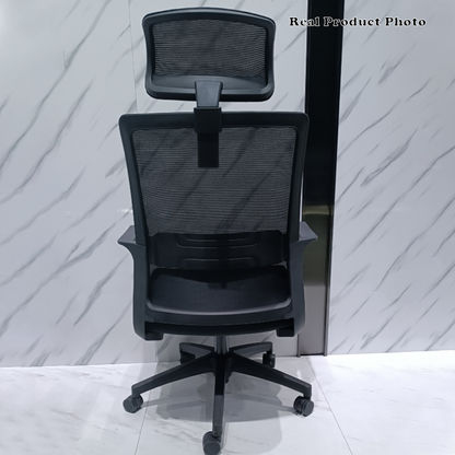 Modern Ergonomic High Back Breathable Mesh Office Chair - Rectangular Adjustable Headrest Desk Chair For Home Office