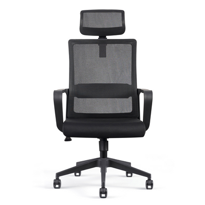 Modern Ergonomic High Back Breathable Mesh Office Chair - Rectangular Adjustable Headrest Desk Chair For Home Office