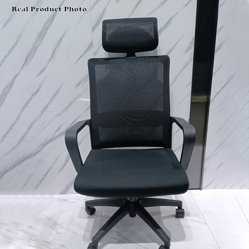 Modern Ergonomic High Back Breathable Mesh Office Chair - Rectangular Adjustable Headrest Desk Chair For Home Office