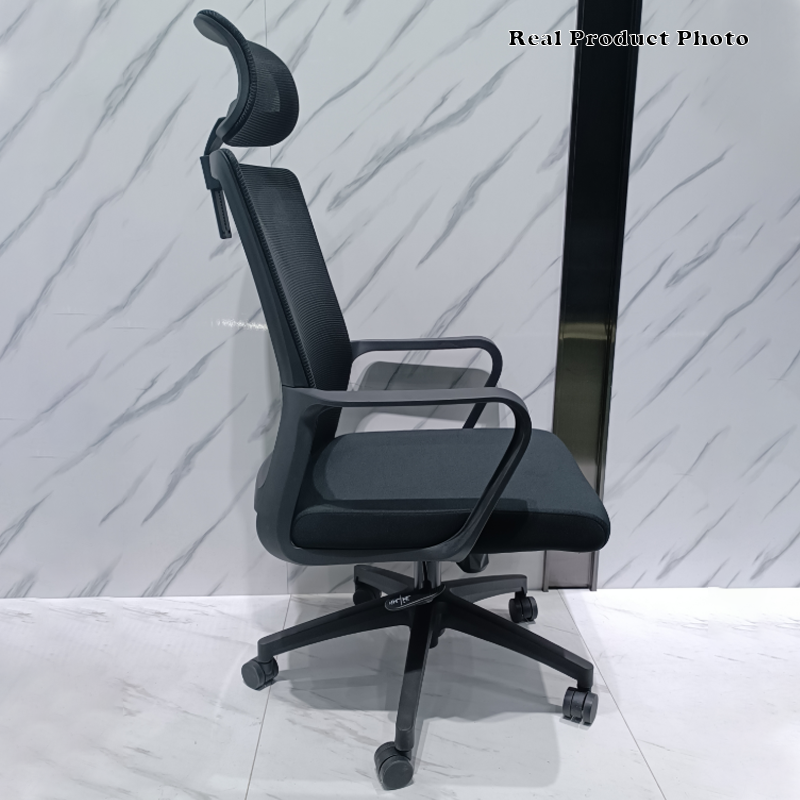 Modern Ergonomic High Back Breathable Mesh Office Chair - Rectangular Adjustable Headrest Desk Chair For Home Office