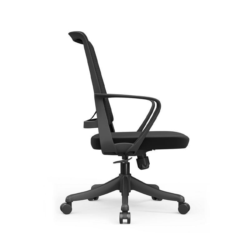 Modern Ergonomic Mid Back Mesh Office Chair - Rectangular Lumbar Support Breathable Backrest Desk Chair For Home Office