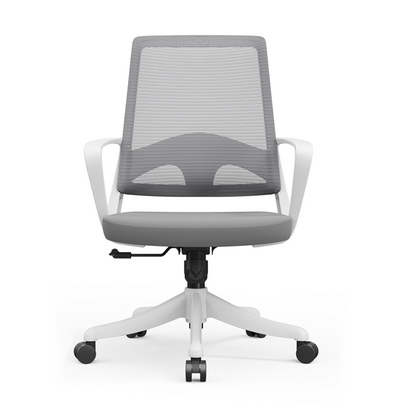 Modern Ergonomic Breathable Mesh Office Chair - Rectangular Lumbar Support Backrest Mid Back Desk Chair For Home Office