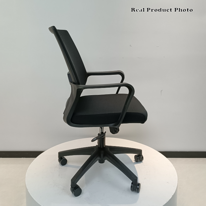 Modern Ergonomic Mid Back Mesh Office Chair - Rectangular Lumbar Support Reclining Tilt Desk Chair For Home Office