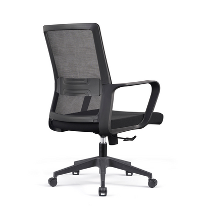 Modern Adjustable Mid-Back Mesh Task Chair - Rectangular Lumbar Support Reclining Tilt Desk Chair For Home Office