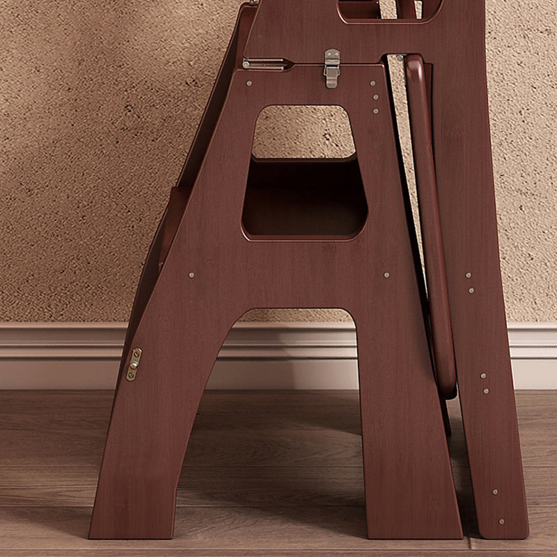 Contemporary Nordic Rectangular Trapezoidal Folding Bamboo Dining Chair Backrest For Dining Room