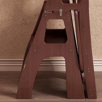 Contemporary Nordic Rectangular Trapezoidal Folding Bamboo Dining Chair Backrest For Dining Room