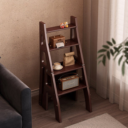 Contemporary Nordic Rectangular Trapezoidal Folding Bamboo Dining Chair Backrest For Dining Room