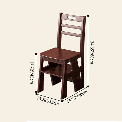 Contemporary Nordic Rectangular Trapezoidal Folding Bamboo Dining Chair Backrest For Dining Room