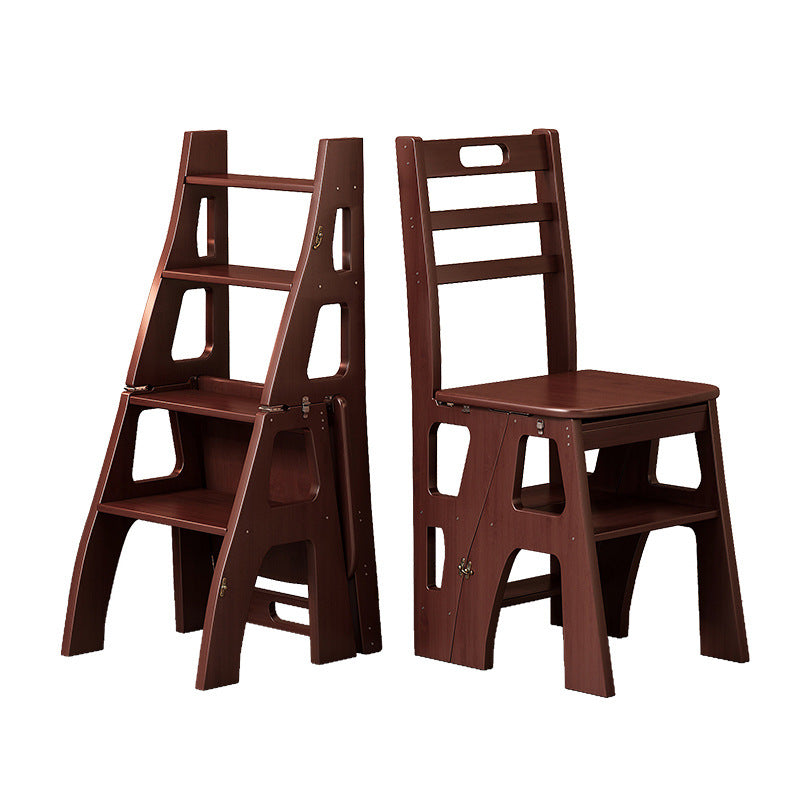 Contemporary Nordic Rectangular Trapezoidal Folding Bamboo Dining Chair Backrest For Dining Room
