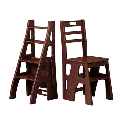 Contemporary Nordic Rectangular Trapezoidal Folding Bamboo Dining Chair Backrest For Dining Room