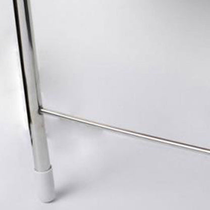 Modern Minimalist Rectangular Wall-mounted Design Wood Stainless Steel Shoe Bench Armless For Entryways