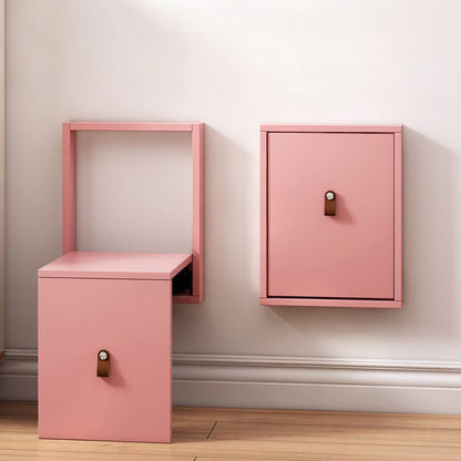 Modern Minimalist Rectangular Wall-Mounted Eco-Board Folding Shoe Bench Armless For Entryways