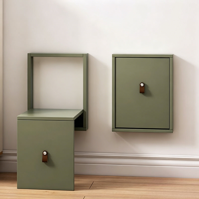 Modern Minimalist Rectangular Wall-Mounted Eco-Board Folding Shoe Bench Armless For Entryways