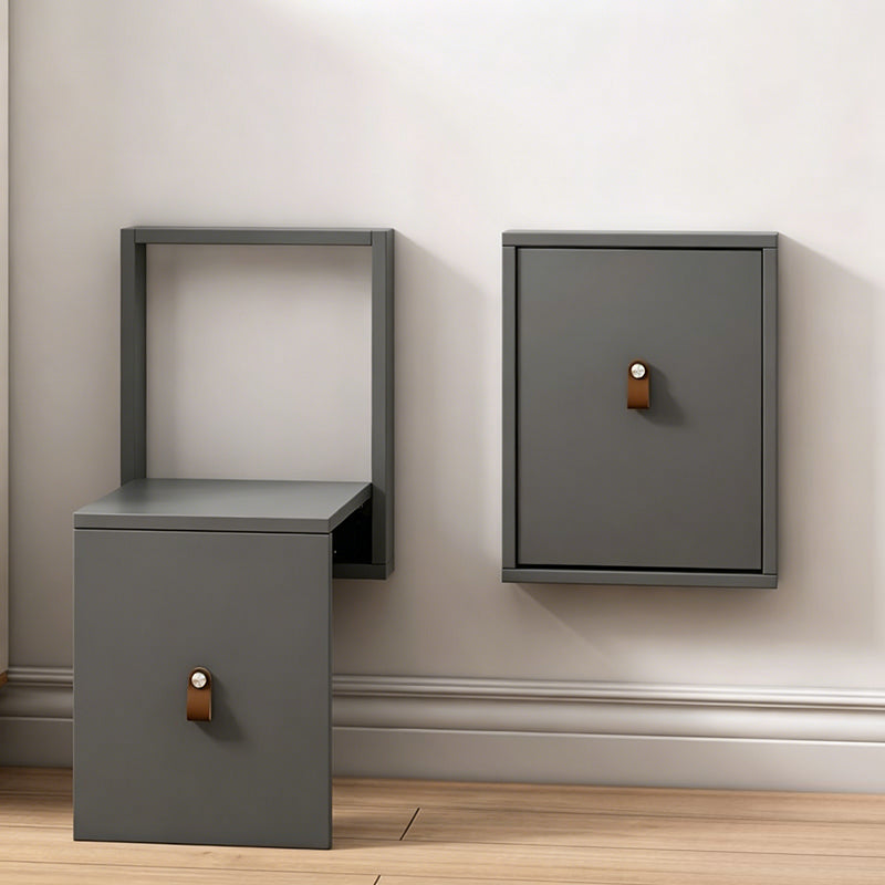 Modern Minimalist Rectangular Wall-Mounted Eco-Board Folding Shoe Bench Armless For Entryways