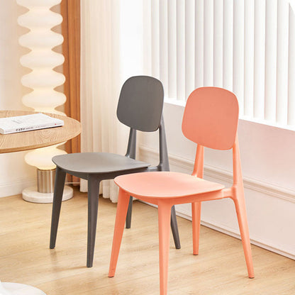 Contemporary Scandinavian Square PP Backrest Dining Chair For Dining Room