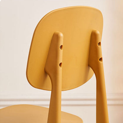 Contemporary Scandinavian Square PP Backrest Dining Chair For Dining Room