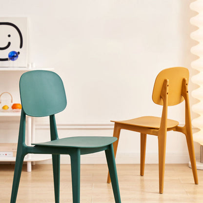 Contemporary Scandinavian Square PP Backrest Dining Chair For Dining Room