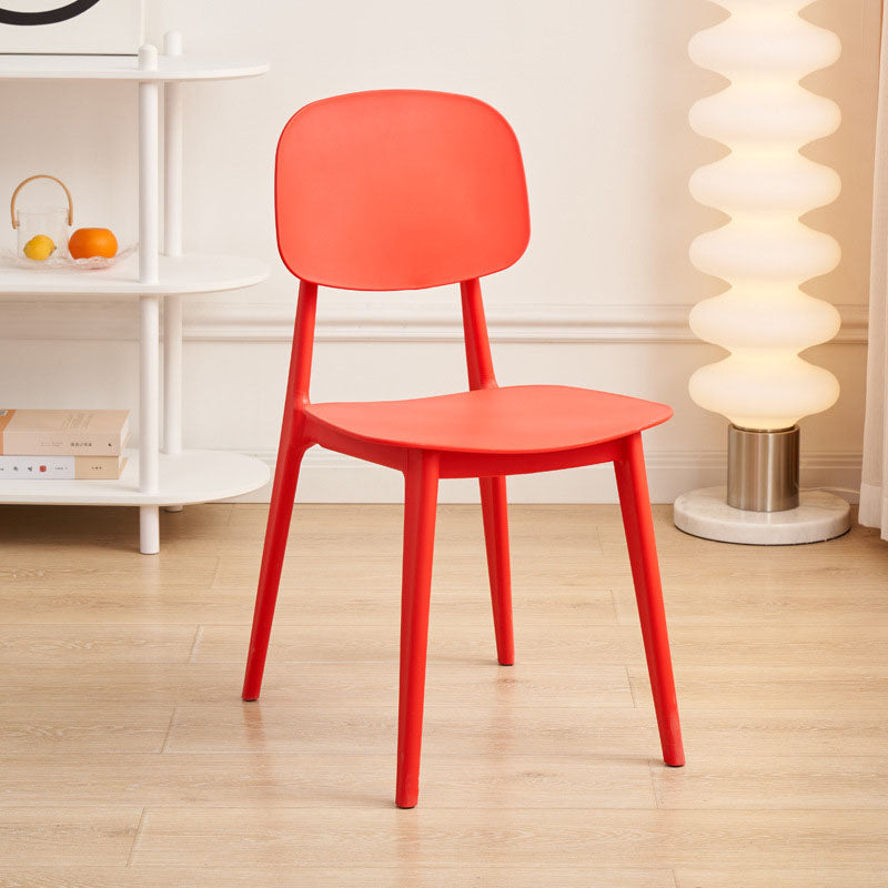 Contemporary Scandinavian Square PP Backrest Dining Chair For Dining Room