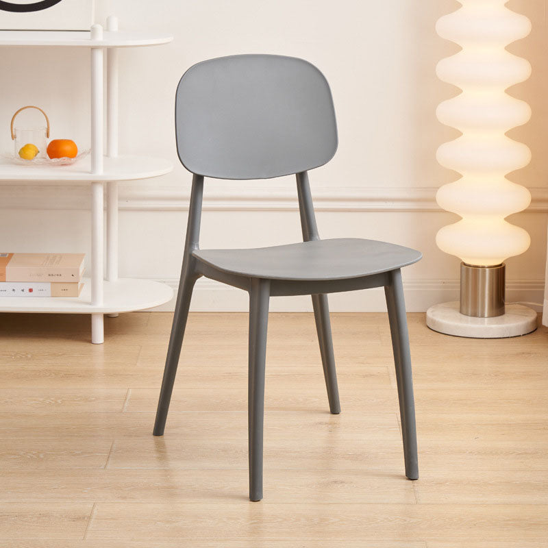 Contemporary Scandinavian Square PP Backrest Dining Chair For Dining Room
