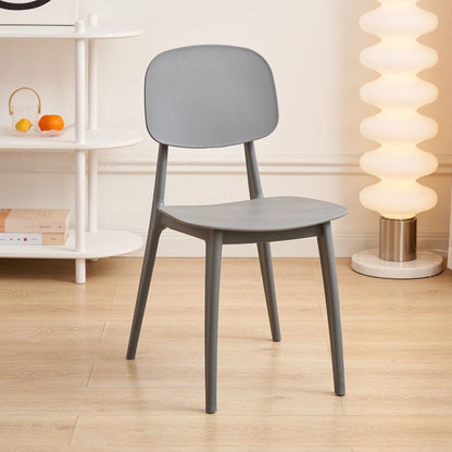 Contemporary Scandinavian Square PP Backrest Dining Chair For Dining Room