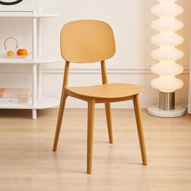 Contemporary Scandinavian Square PP Backrest Dining Chair For Dining Room