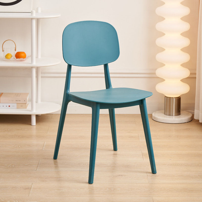 Contemporary Scandinavian Square PP Backrest Dining Chair For Dining Room