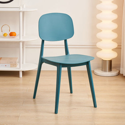 Contemporary Scandinavian Square PP Backrest Dining Chair For Dining Room