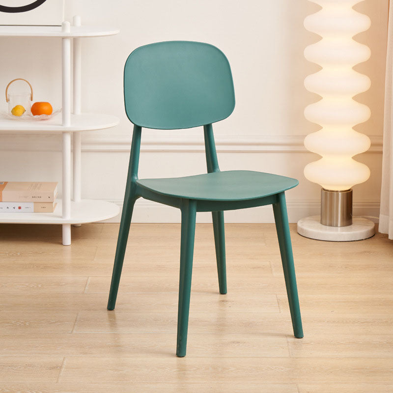 Contemporary Scandinavian Square PP Backrest Dining Chair For Dining Room