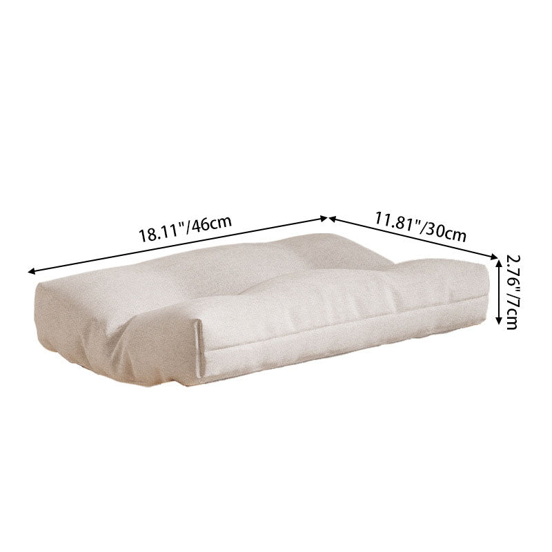 Modern Minimalist Rectangular Fabric Pine Solid Wood Foldable Kids Footstool For Living Room