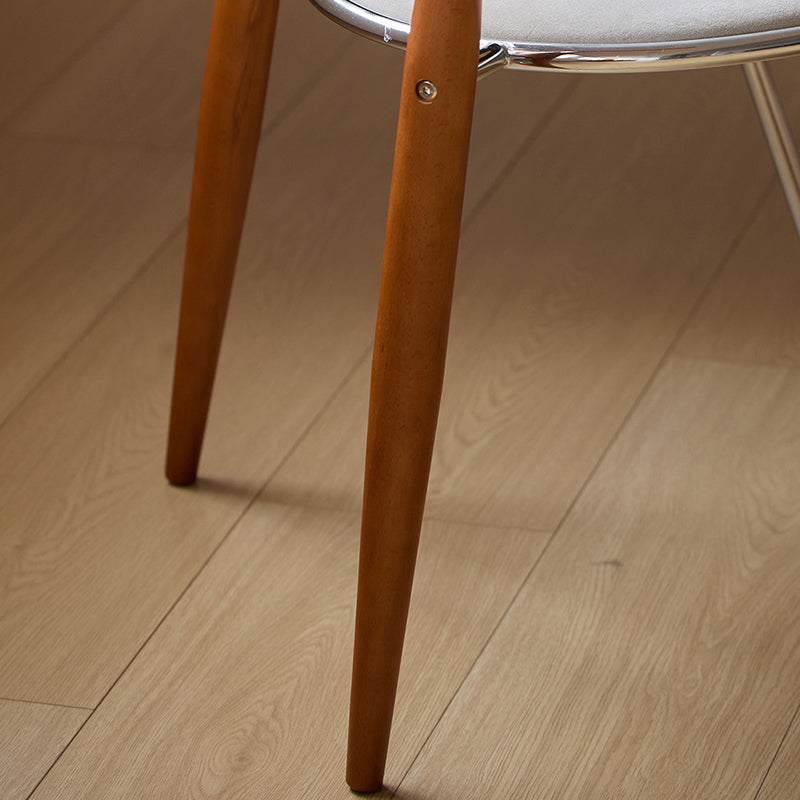 Traditional Vintage Square Iron Plywood Red Oak Backrest Stylish Dining Chair For Dining Room